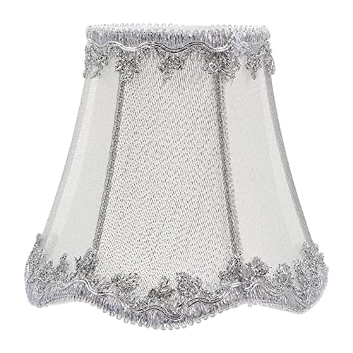 YELEMEABHB 1 stück Home Tuch Lampenschirm Dekorative Lampe Schatten Lampe Abdeckung Tisch Decke Anhänger Licht Schatten Beleuchtung Zubehör Dekoration Lampenschirm(Silver) von YELEMEABHB