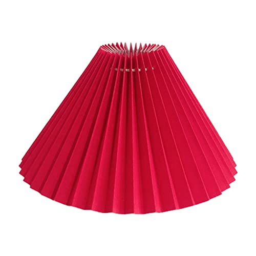 YELEMEABHB Accessoires Elegante Schlafzimmer Cover Mushroom Tuch Japanischer Stil Wohnkultur Falten Lampenschirm for Tischlampe Einfache Installation Lampenschirm(Red) von YELEMEABHB