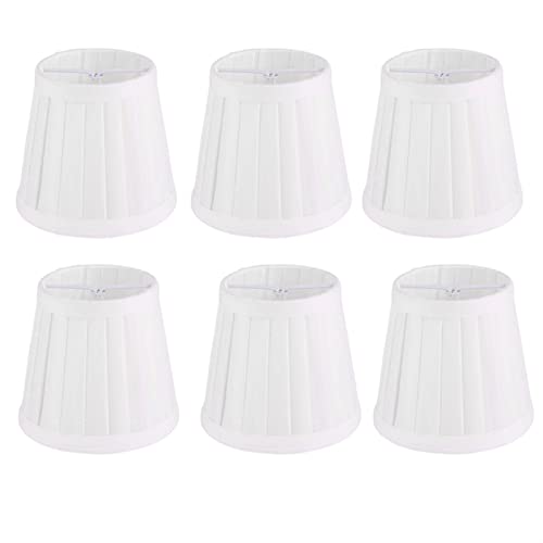 YELEMEABHB Kleiner Lampenschirm Set von 3 Kronleuchter Schatten Kleiner Lampenschatten-Clip for Candelabras Birnenstable Kronleuchter Wandlampe Set von 6 Lampenschirm von YELEMEABHB