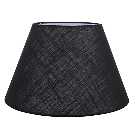 YELEMEABHB Plaid Tuch Lampenschirm Moderne Lichtabdeckung Chic Lampenabdeckung Home Lichtschatten Lampenschirm(schwarz) von YELEMEABHB