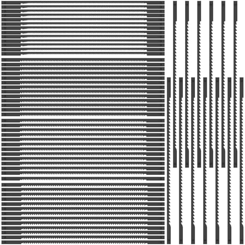 Dekupiersägeblätter aus SK5-Kohlenstoffstahl, 10/15/18/20/24 Zähne – Je 13 Blätter – Ideal für Holz, Kunststoff und weiche Metalle (5 inch/127mm - 65 teiliges set, 10 Stück) von YERENCY