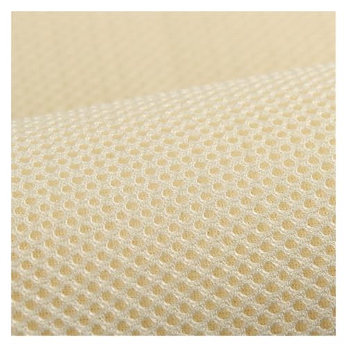 YETGFBH Lautsprecher Stoff,Akustikstoff Netzstoff Meterware for Lautsprecherboxen, Hörner, Kinotechnik, staubdicht, atmungsaktiv, einfarbig, Schwarz, Braun, Grau(Beige White) von YETGFBH