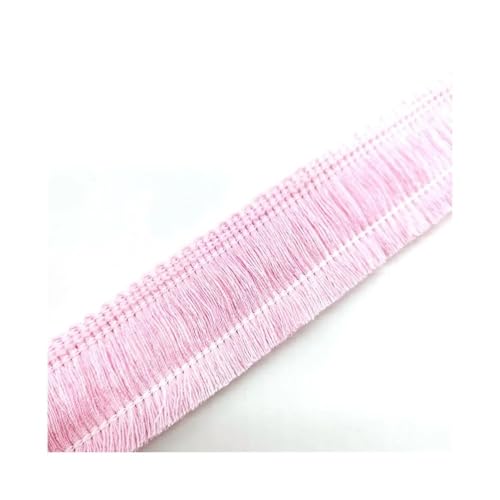 5 Yards ethnisches Baumwollspitzenband mit Fransen zum Nähen, lateinisches Kleid, Bekleidungsvorhang, Dekoration, DIY (Rosa) von YETONADO