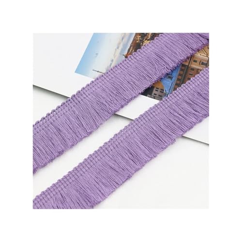 5 m dicke Pompon-Applikationen aus Polyester, 2,5 cm breit, für Vorhänge, Kissen, Taschen, zum Nähen von Spitze, Lavendel von YETONADO