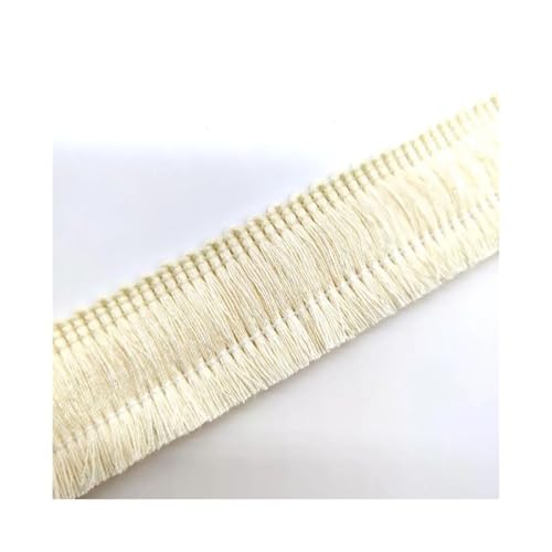 Spitzenband mit Quasten, Fransen, Baumwolle, ethnisches Spitzenband, Nähen, lateinamerikanisches Kleid, Bühnenkleidung, Vorhang, dekorativ, DIY (Beige) von YETONADO