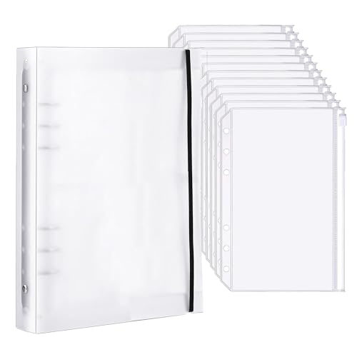 YEYIT Budget Planner A5 12 Stück Budget Binder mit Umschlägen Reißverschluss，a5 binder ringbuchordner 6 loch für Bargeld Karten Speicher geld organizer von YEYIT