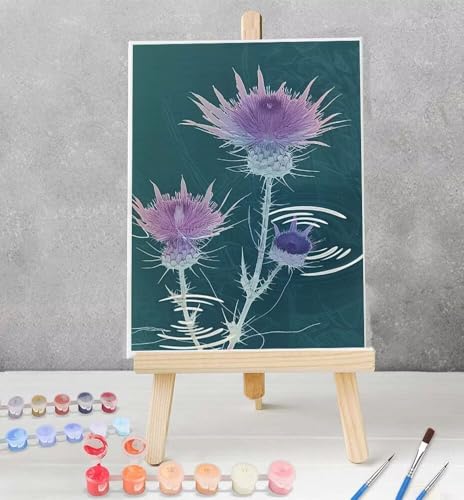 Blume Malen nach Zahlen Erwachsene ohne Rahmen | Handgemalt | Rosa | Kit für Anfänger und Erwachsene | Set inklusive Acrylfarben & Pinsel Deko Schlafzimmer 100 x 135 cm Leinwand Model YEYUMEOZ3-T von YEYUMEOZ