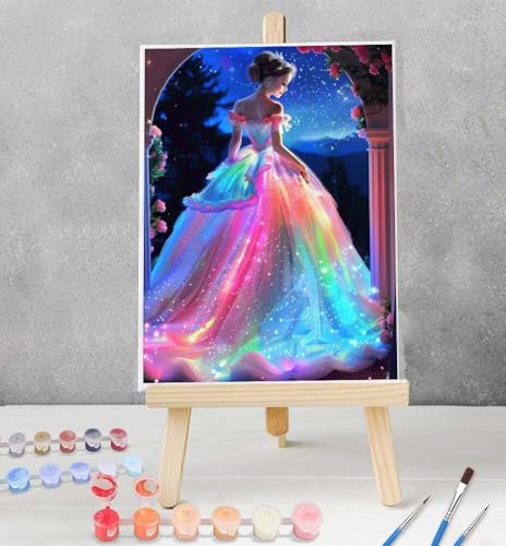 Frau Malen nach Zahlen Erwachsene ohne Rahmen | DIY Handgemalt | Farbe | Kit für Anfänger und Erwachsene | Set inklusive Acrylfarben & Pinsel Deko Schlafzimmer 70x95CM Leinwand Model YEYUMEOZ3-C von YEYUMEOZ