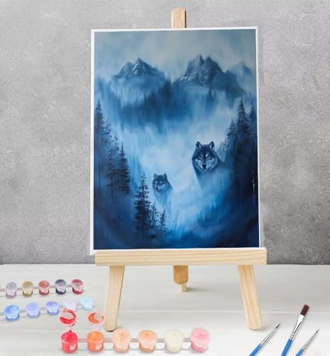 Malen nach Zahlen Erwachsene Tier - Paint by Numbers Adult Blau - Cheerful Painting Kits Bastelset Leinwand Pinsel - Malen-Nach-Zahlen Kinder 100 x 135 cm Model YEYUMEOZR-Z von YEYUMEOZ