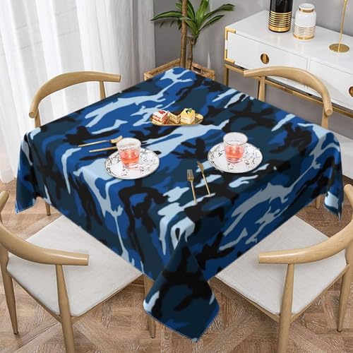 YFSGDLBN Blaue Tischdecke mit Camouflage-Muster, dekorative Abdeckung von YFSGDLBN