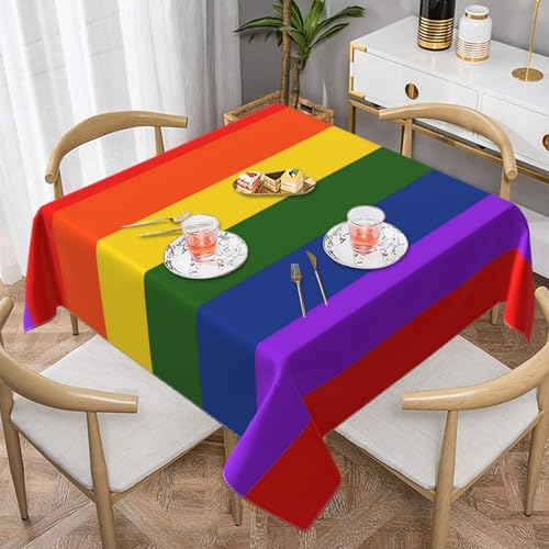 YFSGDLBN Tischdecke mit Regenbogen-Flagge, bedruckt, dekorative Abdeckung von YFSGDLBN