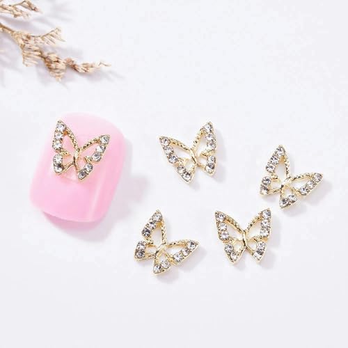 10/50 Stück Girlande Bowknot Perle Zirkon Nail Art Charms Strass Weihnachtskranz Design Kristalle Schmuck Nail Art Dekoration-22 (10 Stück) von YFSHC