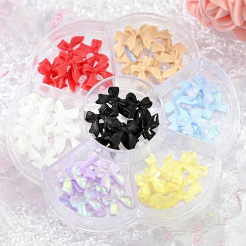 10/50 Stück Girlande Bowknot Perle Zirkon Nail Art Charms Strass Weihnachtskranz Design Kristalle Schmuck Nail Art Dekoration-ZCF076-05 von YFSHC