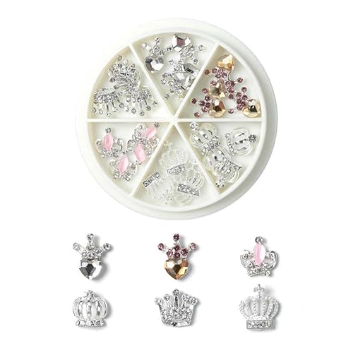 10/50 Stück Girlande Bowknot Perle Zirkon Nail Art Charms Strass Weihnachtskranz Design Kristalle Schmuck Nail Art Dekoration-ZP175-02 von YFSHC