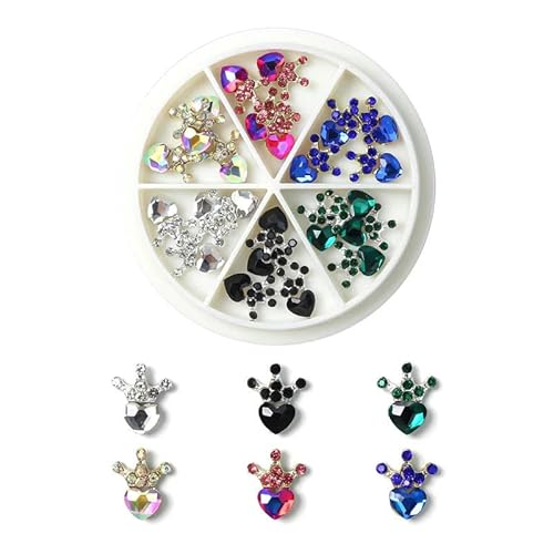 10/50 Stück Girlande Bowknot Perle Zirkon Nail Art Charms Strass Weihnachtskranz Design Kristalle Schmuck Nail Art Dekoration-ZP175-03 von YFSHC