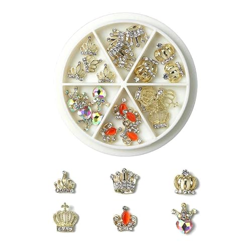 10/50 Stück Girlande Bowknot Perle Zirkon Nail Art Charms Strass Weihnachtskranz Design Kristalle Schmuck Nail Art Dekoration-ZP175-04 von YFSHC