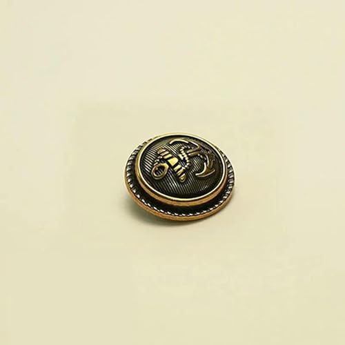 10 Stück/Los Neue Metallknöpfe Retro Kupfermantel Nähen für Herren- und Damenbekleidung Dekoration Knopfzubehör-10 Stück S7-18mm 10 Stück/Los Neue Metallknöpfe Retro Kupfermantel Nähen für Herren- und Damenbekleidung Dekoration Knopfzubehör-10 Stück S7-18mm von YFSHC
