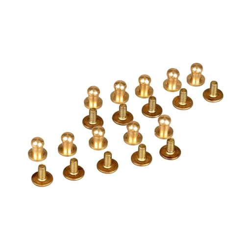 10 Stück 5/6/7/8/9/10 mm Messing-Knopfnieten zum Einschrauben, runder Kopf, Nieten, Taschen-Druckknöpfe, Schnallenverschluss, Nähen, Lederhandwerk, 6 mm 10 Stück 5/6/7/8/9/10 mm Messing-Knopfnieten zum Einschrauben, runder Kopf, Nieten, Taschen-Druckknöpfe, Schnallenverschluss, Nähen, Lederhandwerk, 6 mm von YFSHC