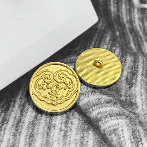 10 Stück Retro-Knöpfe im chinesischen Stil, goldene Luxus-Metallknöpfe für Kleidung, DIY-Nähzubehör, Kleidungsstück-Nähknöpfe, Neu, 3–15 mm, 10 Stück 10 Stück Retro-Knöpfe im chinesischen Stil, goldene Luxus-Metallknöpfe für Kleidung, DIY-Nähzubehör, Kleidungsstück-Nähknöpfe, Neu, 3–15 mm, 10 Stück von YFSHC