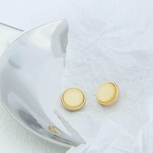 10 mm runde Metallknöpfe mit Schaft für Bekleidungsdesigner, golden, dekorativ, DIY-Bastelarbeiten, Kleidungsstück, Hemd, Pullover, Nähzubehör, beige, 10 Stüc 10 mm runde Metallknöpfe mit Schaft für Bekleidungsdesigner, golden, dekorativ, DIY-Bastelarbeiten, Kleidungsstück, Hemd, Pullover, Nähzubehör, beige, 10 Stüc von YFSHC