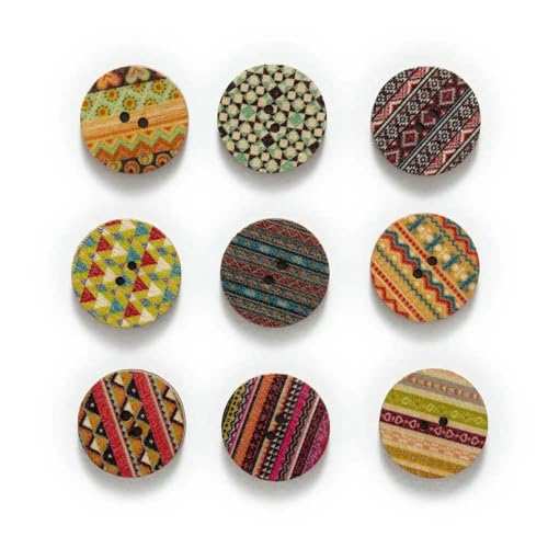 15–25 mm, 50/100 Stück, Holzknöpfe im Retro-Stil, Handarbeit, Nähen, Sammelalbum, Kleidung, Basteln, Zubehör, Karte, handgefertigte Dekoration, Gitter, 20 mm 15–25 mm, 50/100 Stück, Holzknöpfe im Retro-Stil, Handarbeit, Nähen, Sammelalbum, Kleidung, Basteln, Zubehör, Karte, handgefertigte Dekoration, Gitter, 20 mm von YFSHC
