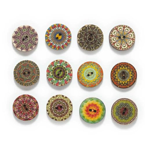 15–25 mm, 50/100 Stück Holzknöpfe im Retro-Stil, Handarbeit, Nähen, Sammelalbum, Kleidung, Basteln, Zubehör, Karte, handgefertigte Dekoration, Retro D-23,0 mm 15–25 mm, 50/100 Stück Holzknöpfe im Retro-Stil, Handarbeit, Nähen, Sammelalbum, Kleidung, Basteln, Zubehör, Karte, handgefertigte Dekoration, Retro D-23,0 mm von YFSHC