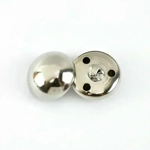 20/50 Stück 15–25 mm Metallknöpfe, Jacke, runder Pilzschaftknopf für Jeans, Kleidung, dekorative Verschlüsse, DIY-Nähzubehör, Silber, 15 mm, 50 Stück 20/50 Stück 15–25 mm Metallknöpfe, Jacke, runder Pilzschaftknopf für Jeans, Kleidung, dekorative Verschlüsse, DIY-Nähzubehör, Silber, 15 mm, 50 Stück von YFSHC
