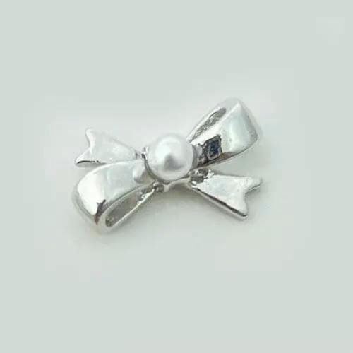 20 Stück 3D rosa Ballettband Bowknot Schleife Ballerina Mädchen Legierung Perle Nagelkunst DIY Nägel Zubehör Dekoration Charms-ML04-2 von YFSHC