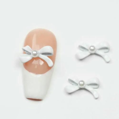 20 Stück 3D rosa Ballettband Bowknot Schleife Ballerina Mädchen Legierung Perle Nagelkunst DIY Nägel Zubehör Dekoration Charms-ML05-4 von YFSHC