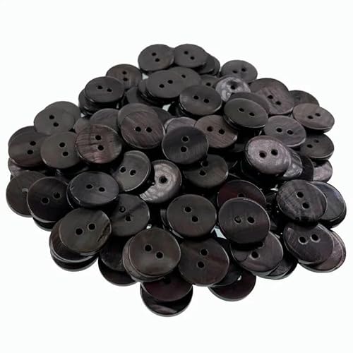 30/50 Stück 1/2" Schwarze Perlmuttknöpfe Naturmuschelknopf zum Nähen von Kleidung schwarz schillernd Accessoire-30 Stück 30/50 Stück 1/2" Schwarze Perlmuttknöpfe Naturmuschelknopf zum Nähen von Kleidung schwarz schillernd Accessoire-30 Stück von YFSHC