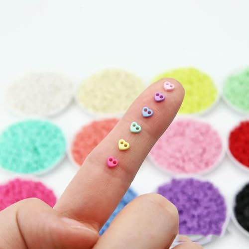 4,0 mm Mini-Herzknöpfe aus Kunstharz, ultrakleiner Knopf für Heimwerker, Basteln, Nähen, Puppen, Hochzeit, Kleidung, Pullover, Kartenherstellung, Scrapbooking, 02 Cremegelb, 100 Stück 4,0 mm Mini-Herzknöpfe aus Kunstharz, ultrakleiner Knopf für Heimwerker, Basteln, Nähen, Puppen, Hochzeit, Kleidung, Pullover, Kartenherstellung, Scrapbooking, 02 Cremegelb, 100 Stück von YFSHC