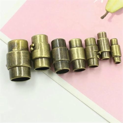 5 Stück/Los 3 4 5 6 8 10 mm starke Magnetverschlüsse mit Verriegelungsmechanismus passend für Lederkordel-Endkappe, DIY-Armbänder, Verbinderherstellung – Antikbronze – 5 mm Loc 5 Stück/Los 3 4 5 6 8 10 mm starke Magnetverschlüsse mit Verriegelungsmechanismus passend für Lederkordel-Endkappe, DIY-Armbänder, Verbinderherstellung – Antikbronze – 5 mm Loc von YFSHC