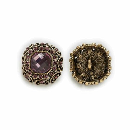 5 Stück Strasssteine, Edelsteine, Retro-Metallknopf zum Nähen, Heimkleidung, handgefertigtes Bastelzubehör, Dekoration, 23–25 mm, Lila, 23,0 mm 5 Stück Strasssteine, Edelsteine, Retro-Metallknopf zum Nähen, Heimkleidung, handgefertigtes Bastelzubehör, Dekoration, 23–25 mm, Lila, 23,0 mm von YFSHC