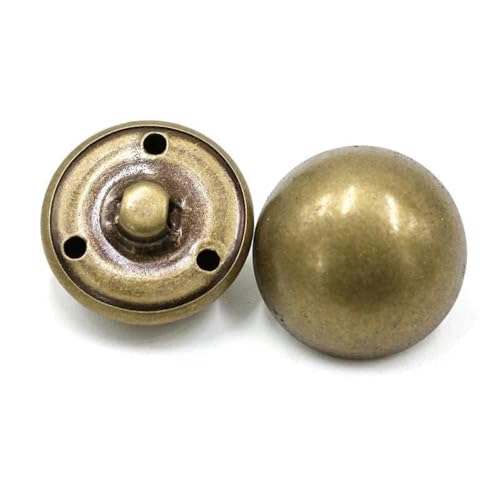 50 Stück 15–25 mm Metallknöpfe, antiker Messing-Ösenknopf für Kleidung, Jeans, Reparaturset, Handarbeitsschnalle, DIY-Strick-Nähzubehör-ZK2000-Bronze-18 mm von YFSHC