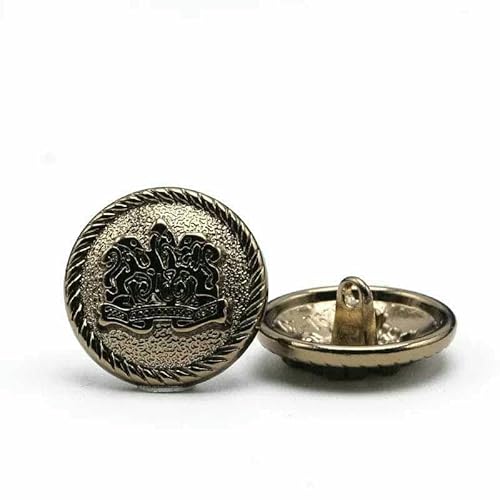 6 Stück 10–28 mm goldene Metallknöpfe, Kleidungsstück, Mantel, Nähzubehör, Knöpfe zum Basteln von Kleidung, schwarzer Punktölknopf, Punktölknopf, 1–23,0 mm 6 Stück 10–28 mm goldene Metallknöpfe, Kleidungsstück, Mantel, Nähzubehör, Knöpfe zum Basteln von Kleidung, schwarzer Punktölknopf, Punktölknopf, 1–23,0 mm von YFSHC