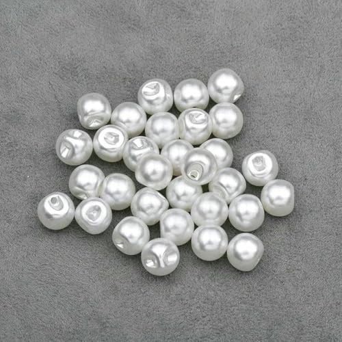 8 10 12 mm Nähknöpfe aus weißen Perlen, runde Strass-Applikationen, Scrapbooking-Knöpfe für Handarbeiten, Kleidungsdekoration, 12 mm, 20 Stück 8 10 12 mm Nähknöpfe aus weißen Perlen, runde Strass-Applikationen, Scrapbooking-Knöpfe für Handarbeiten, Kleidungsdekoration, 12 mm, 20 Stück von YFSHC