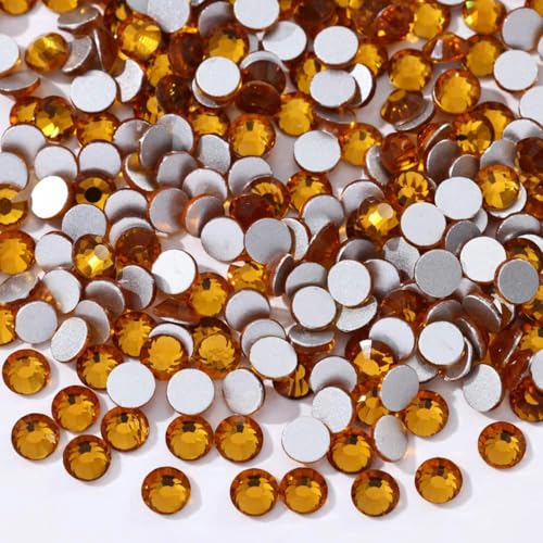 Alle gelben Glitter Crystal Non Hotfix Strasssteine Strass Nails Crystals Nail Art Dress SS3-SS30-Topaz-SS5-1.8mm 1440 PCs von YFSHC