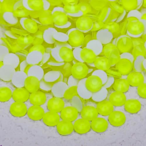 Glitzer-Neon-Strasssteine in allen Größen, ohne Hotfix, fluoreszierende DIY-Nagelkunst, Kristalle, Diamant-Edelsteine für Charms, Kleider, Citrin Neon, SS20, 1440 St von YFSHC