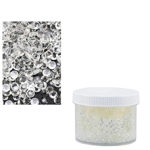 Große Kartonverpackung, 2–6 mm, Jelly AB-Harz, nicht Hot Fix-Strasssteine, flache Rückseite, Kristalle, Strass-Glitzer, große Paketsteine, klar, 5 mm, 6000 Stück von YFSHC