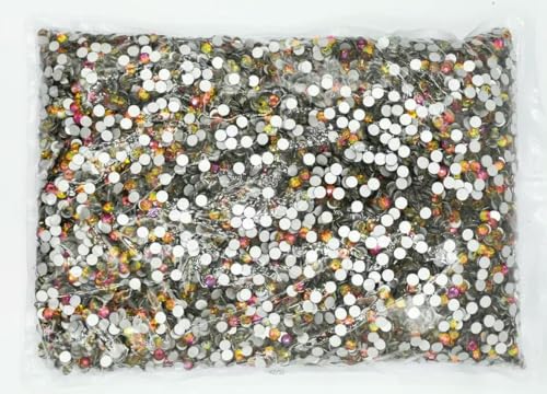 Großes Großpackungspaket SS3-SS30 Flatback Nicht-Hotfix-Kristall-Nagelkunst-Strassstein-Dekoration, Glitzer, Flatback-Kristall AB-Siam Volcano-SS20, 14400 Stück Großes Großpackungspaket SS3-SS30 Flatback Nicht-Hotfix-Kristall-Nagelkunst-Strassstein-Dekoration, Glitzer, Flatback-Kristall AB-Siam Volcano-SS20, 14400 Stück von YFSHC