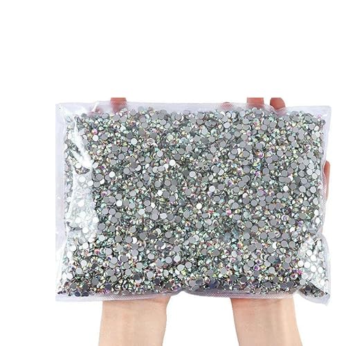 Großhandel 14400 Stück/Beutel Crystal AB Glitter Non Hotfix Strasssteine Nägel Charms Diamant Zubehör für Nail Art Dekoration-AB SS20-14400 Stück von YFSHC