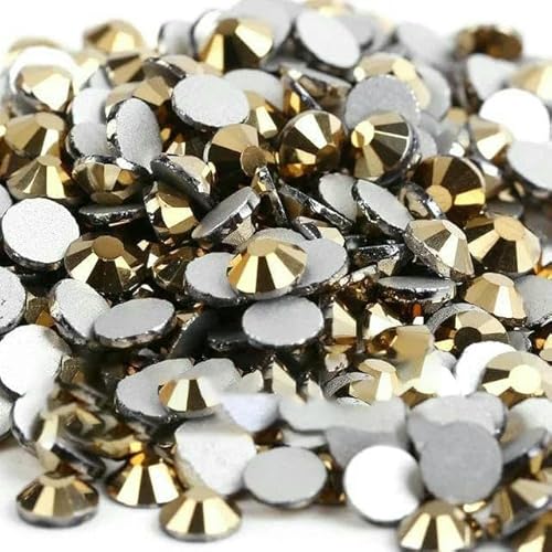 Großpackung SS3-SS30 Flatback Crystal AB Nicht-Hotfix-Strasssteine, transparent, AB-Strass für Nagelkunst-Dekoration, Goldhämatit, SS10, 14400 Stück Großpackung SS3-SS30 Flatback Crystal AB Nicht-Hotfix-Strasssteine, transparent, AB-Strass für Nagelkunst-Dekoration, Goldhämatit, SS10, 14400 Stück von YFSHC