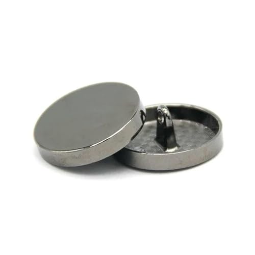 Kleine runde, flache goldene Metallknöpfe für Kleidungsstücke, Jeans, Jacken, Anzüge, Mäntel, handgefertigte Handarbeiten, dekoratives Basteln, Hellschwarz, 23,0 mm, 8 Stück Kleine runde, flache goldene Metallknöpfe für Kleidungsstücke, Jeans, Jacken, Anzüge, Mäntel, handgefertigte Handarbeiten, dekoratives Basteln, Hellschwarz, 23,0 mm, 8 Stück von YFSHC