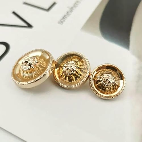 Luxuriöse Premium-Metallknöpfe im britischen Stil für Mäntel und Modebekleidung, hochwertige Harz-Metall-Kombination, 16/18/21,5 mm, 6 Stück, 3–18 mm, 6 Stück Luxuriöse Premium-Metallknöpfe im britischen Stil für Mäntel und Modebekleidung, hochwertige Harz-Metall-Kombination, 16/18/21,5 mm, 6 Stück, 3–18 mm, 6 Stück von YFSHC
