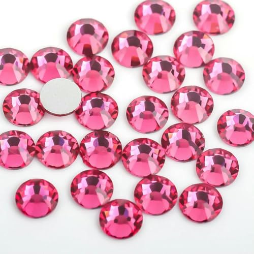 Nicht Hot Fix Flatback Strasssteine und Dekorationen Kristall Nail Art Zubehör Nagelaufkleber Glitzerstein Diamant DIY-Rose-SS30 (288 Stück) von YFSHC