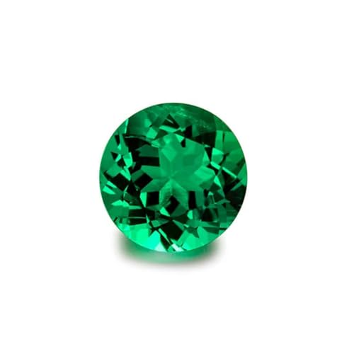 Smaragd-Edelstein, runder Schliff, synthetischer Smaragdstein, kein AGL-Zertifikat, 10,0 mm (3,8 ct). von YFSHC