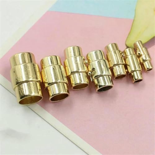 Stück/Los 3 4 5 6 8 10 mm starke Magnetverschlüsse mit Verriegelungsmechanismus passend für Lederkordel-Endkappe, DIY-Armbänder, Verbinderherstellung, KC Gold, 5 mm Loch Stück/Los 3 4 5 6 8 10 mm starke Magnetverschlüsse mit Verriegelungsmechanismus passend für Lederkordel-Endkappe, DIY-Armbänder, Verbinderherstellung, KC Gold, 5 mm Loch von YFSHC