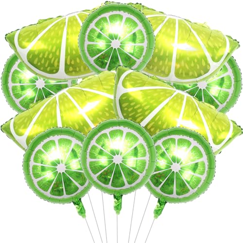 YGCHEN Luftballons Zitrone Folienballon Hawaii Obst Ballon Lemon Balloons Frucht Zitronen Folienballons Geburtstagsballons für Hawaii Sommer Strandparty Kindergeburtstag Deko 10 Stück von YGCHEN