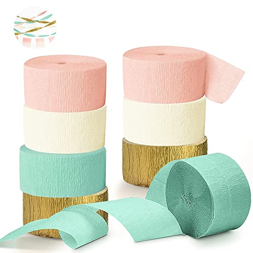 YGCHEN Party Luftschlangen Krepppapier Hintergrund Hängende Crepe Paper Luftschlangen Wedding Decorations Party Streamers Long for Baby Shower Birthday Party Decor von YGCHEN