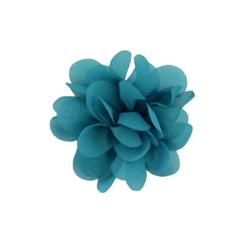 YGLEEULI Chiffon Blumen 20 stücke Chiffon Stoff Blumen DIY Kopfbedeckungen Corsage Dekoration Nähen Kleidung Hüte Zubehör Blume Kopf(Deep Green) von YGLEEULI